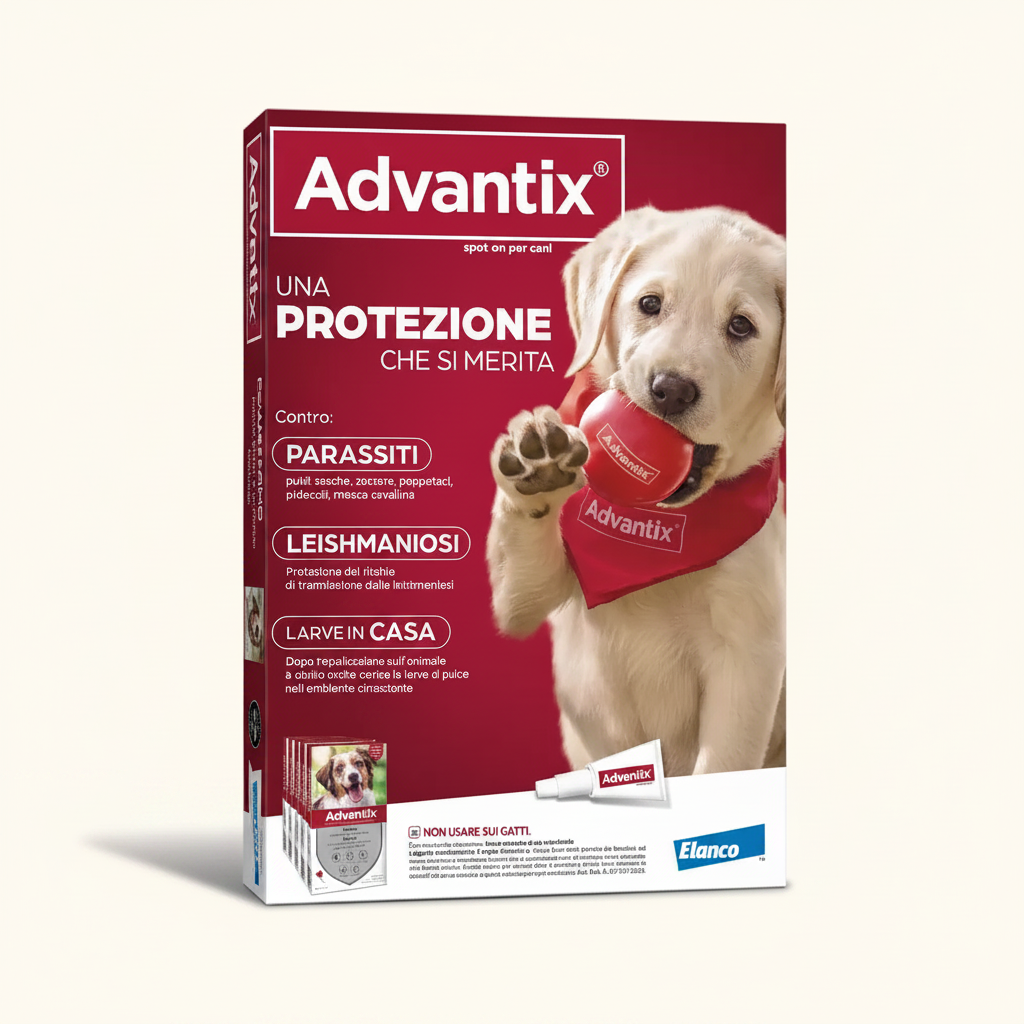 Advantix Spot On Per Cani Oltre 40 KG Fino A 60 KG Conf. Da 6 Filette