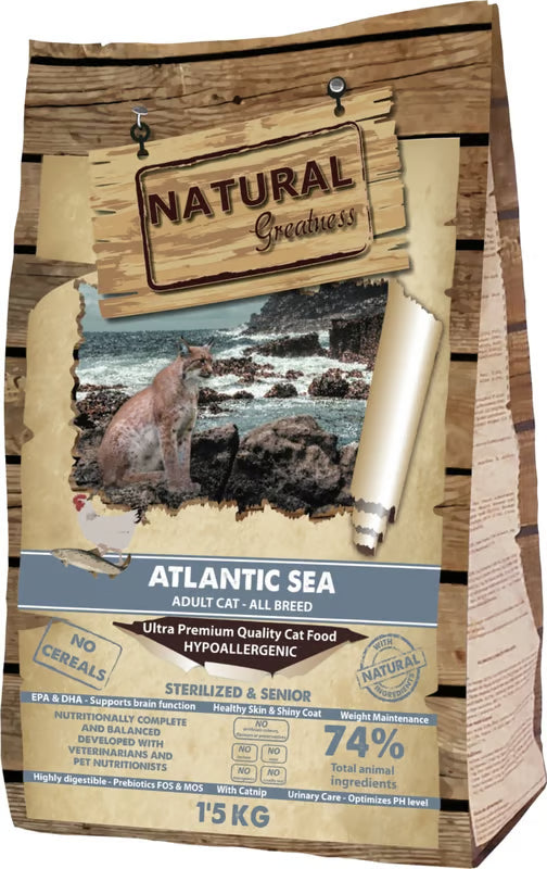 NATURAL GREATNESS Atlantic Sea ideale per gatto adulto, sterilizzato e senior