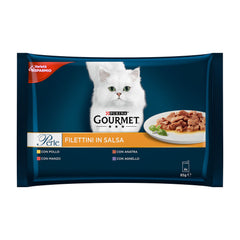 Purina Gourmet Perle Filettini in Salsa Pollo, Manzo, Anatra e Agnello