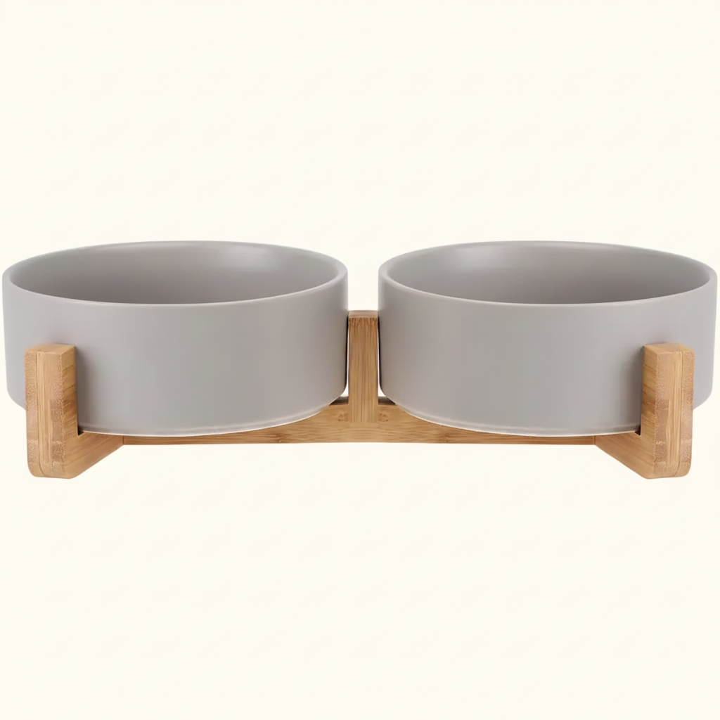 Ciotola in Ceramica Con supporto in Bambù