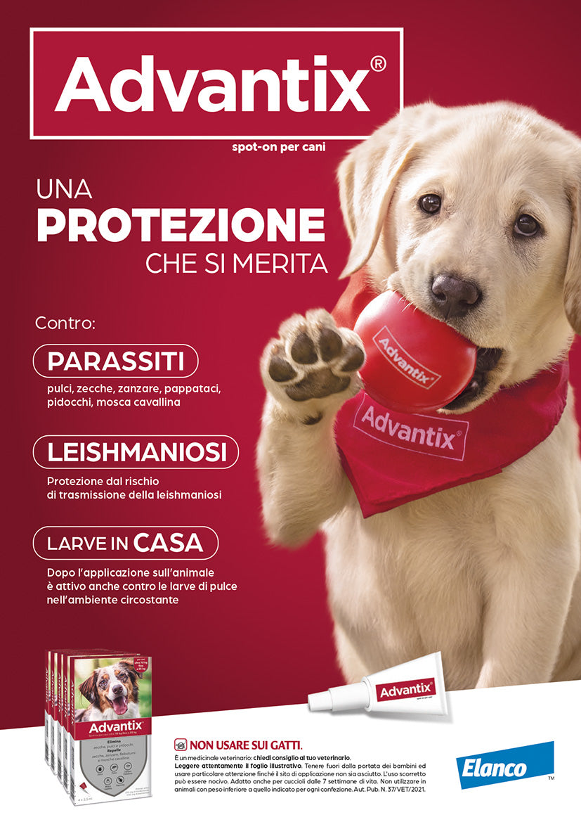 Advantix Spot On Per Cani Oltre 25 KG Fino A 40 KG Conf. Da 6 Filette