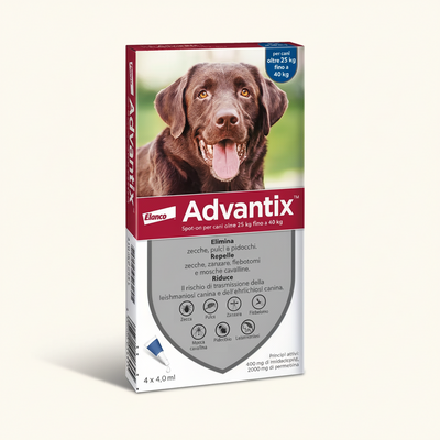 Advantix Spot On Per Cani Oltre 25 KG Fino A 40 KG conf. da 6 fialette