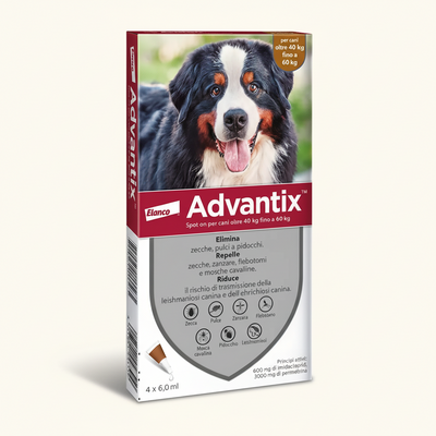 Advantix Spot On Per Cani Oltre 40 KG Fino A 60 KG Conf. Da 6 Filette