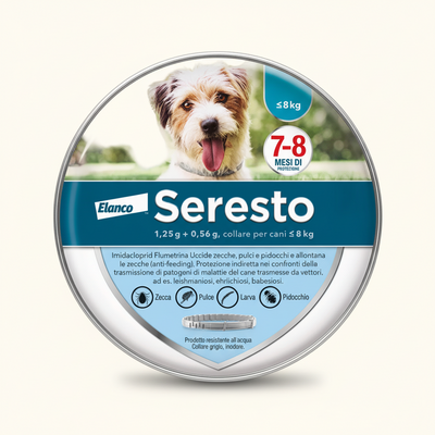 Seresto collare antiparassitario per cani fino a 8 kg