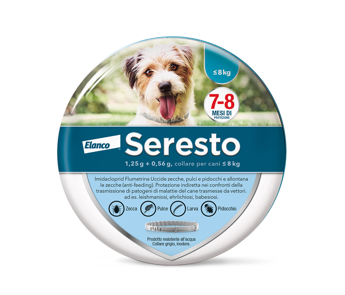 Seresto collare antiparassitario per cani fino a 8 kg