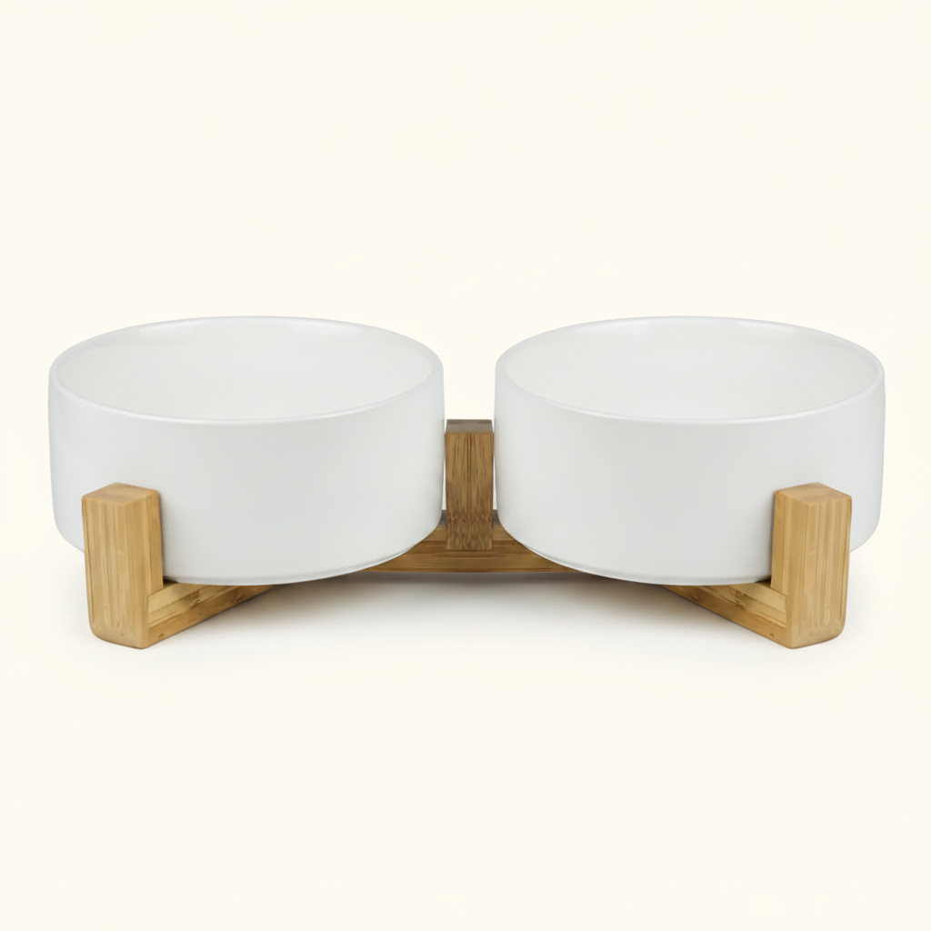 Ciotola in Ceramica Con supporto in Bambù