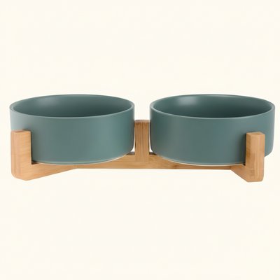 Ciotola in Ceramica Con supporto in Bambù