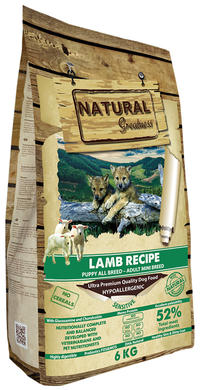 Natural Greatness Puppy All Breed - Adult Mini Lamb Recipe 2 Kg