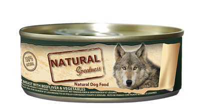 Natural Greatness cibo umido PETTO DI POLLO CON FEGATO E VERDURE 156g