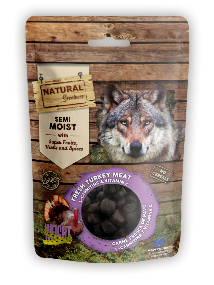 Natural Greatness Snack cane TACCHINO FRESCO, L-CARNITINA E VITAMINA C gr 100