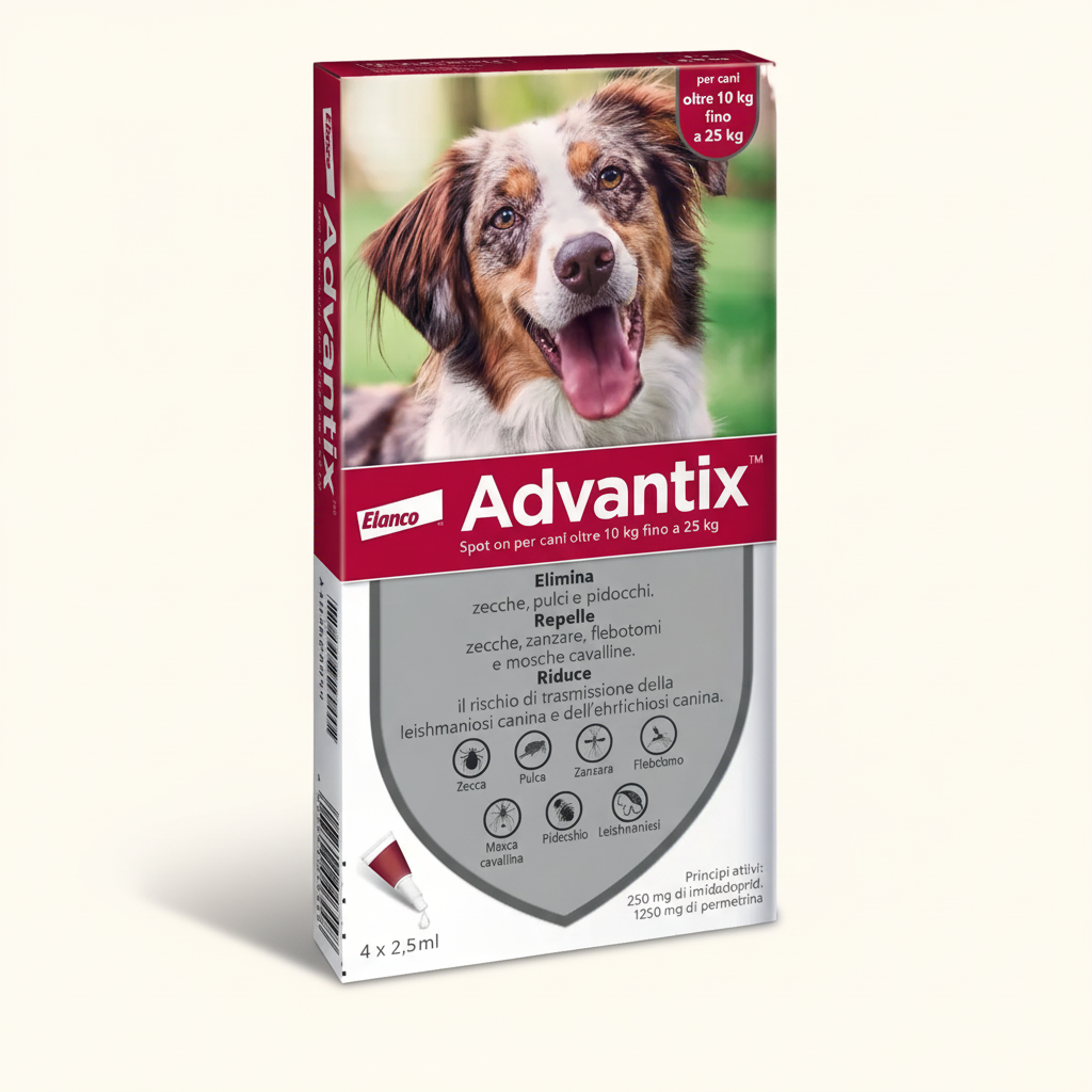 Advantix spot on per cani oltre 10 KG fino a 25 KG conf. da 6 filette