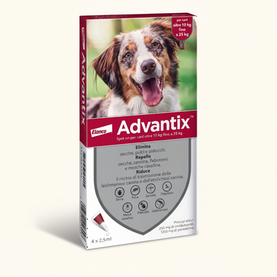Advantix spot on per cani oltre 10 KG fino a 25 KG conf. da 6 filette