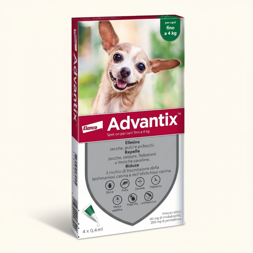 Advantix Spot On per cani fino a 4 KG conf. da 6 fialette
