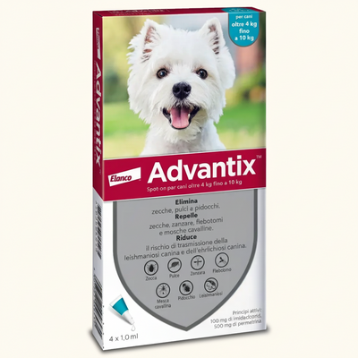 Advantix Spot On per cani oltre 4 KG fino a 10 Kg conf. da 6 fialette