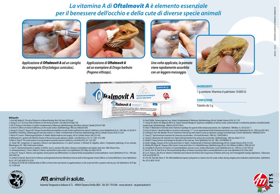 OFTALMOVIT A pomata equilibrio fisiologico della palpebra e della pelle del cane e del gatto