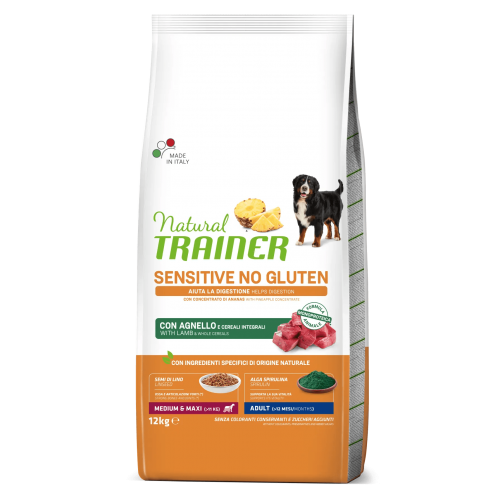 Natural Trainer Sensitive NoGluten Medium-Maxi Adult Agnello