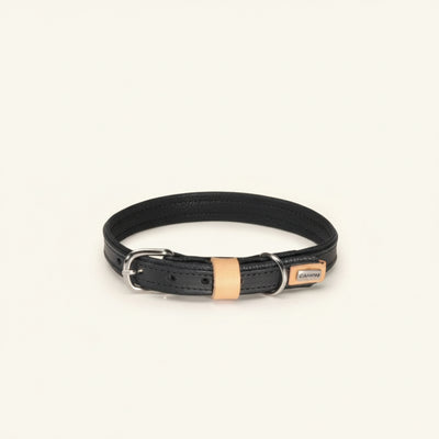 Camon Collare In Cuoio Sintetico Nero 30x600 MM
