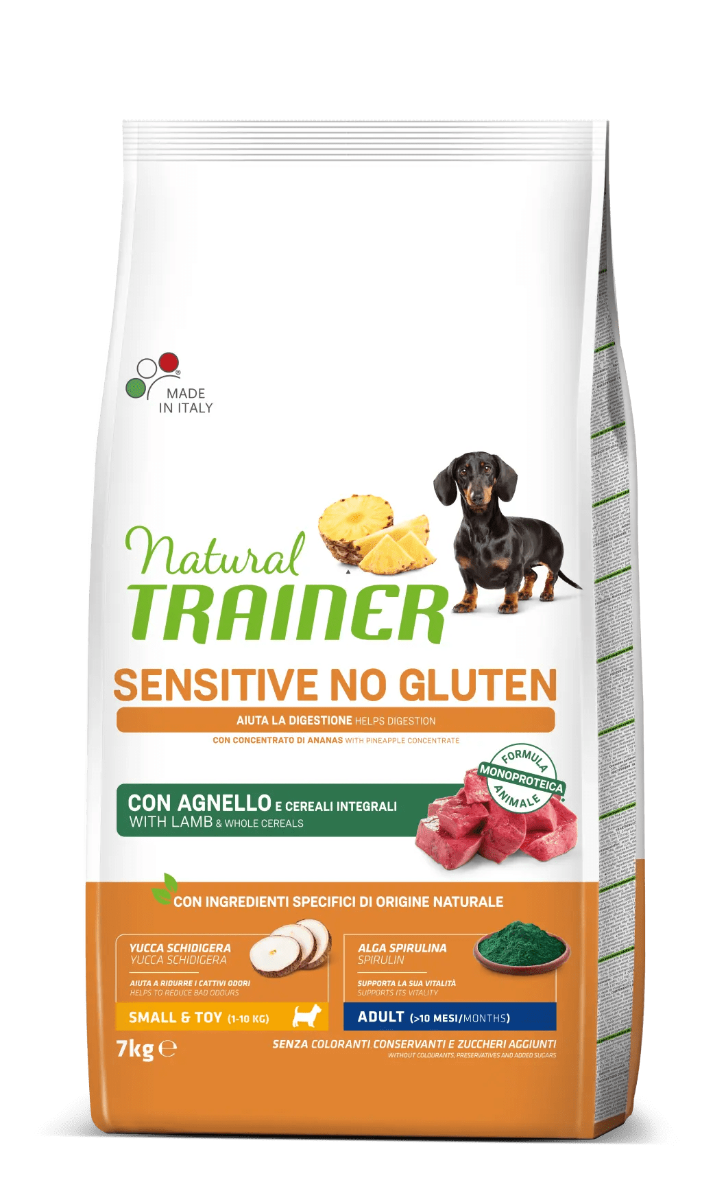 Natural Trainer Sensitive NoGluten Small-Toy Adult Agnello