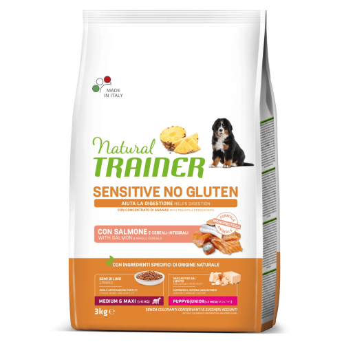 Natural Trainer Sensitive NoGluten Medium-Maxi Puppy Salmone