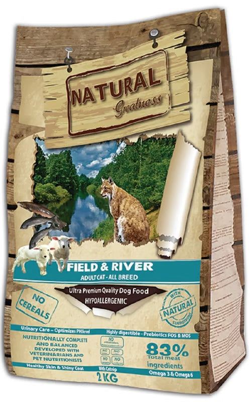 Natural Greatness cat Field & River grain free adult 2kg