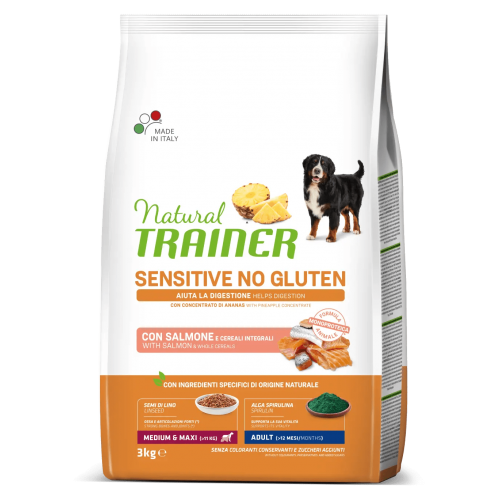 Natural Trainer Sensitive NoGluten Medium-Maxi Adult Salmone