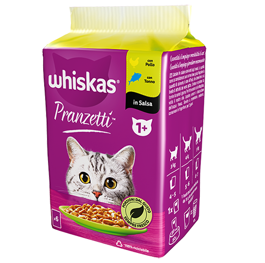 Whiskas Pranzetti Mari e Monti 6x50g